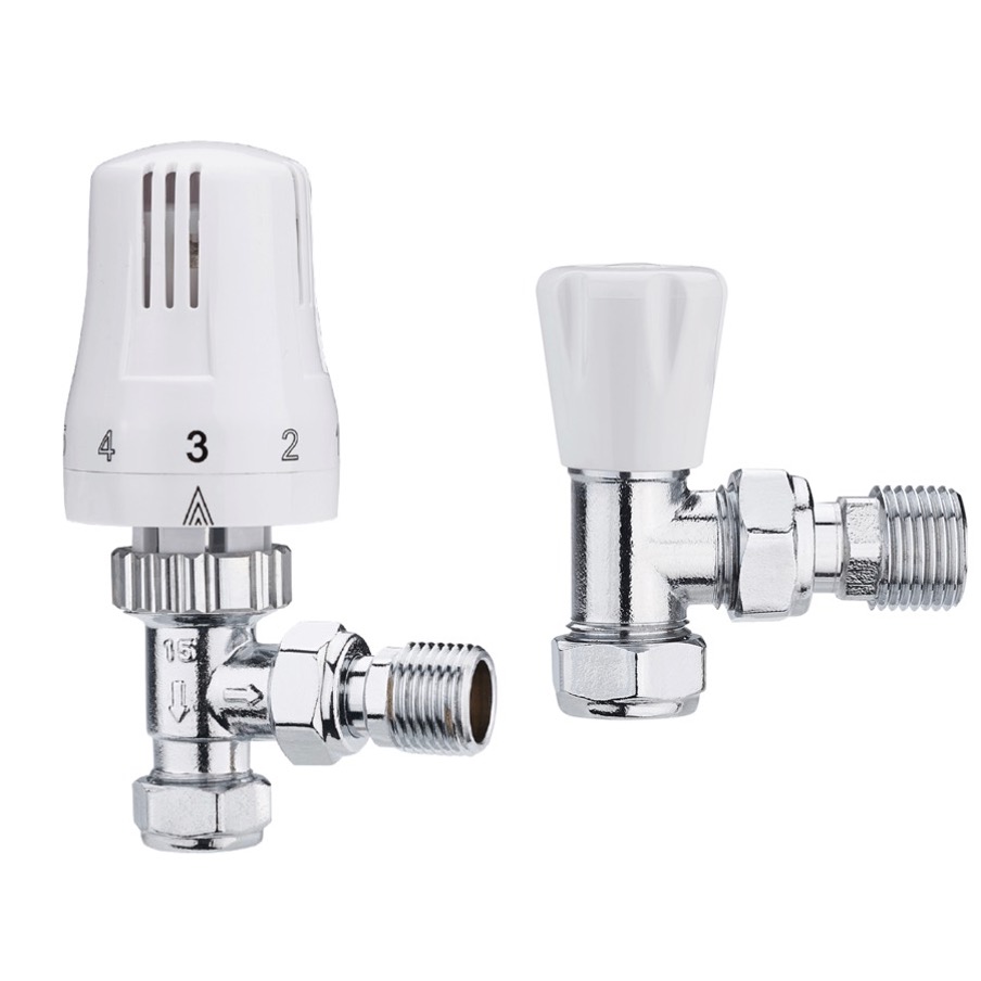 thermostatic radiator valve and lock shield